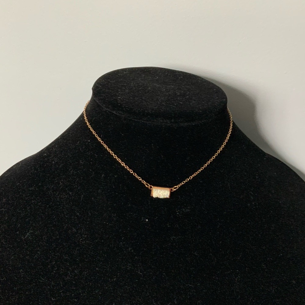 Druzy Bar Necklace
